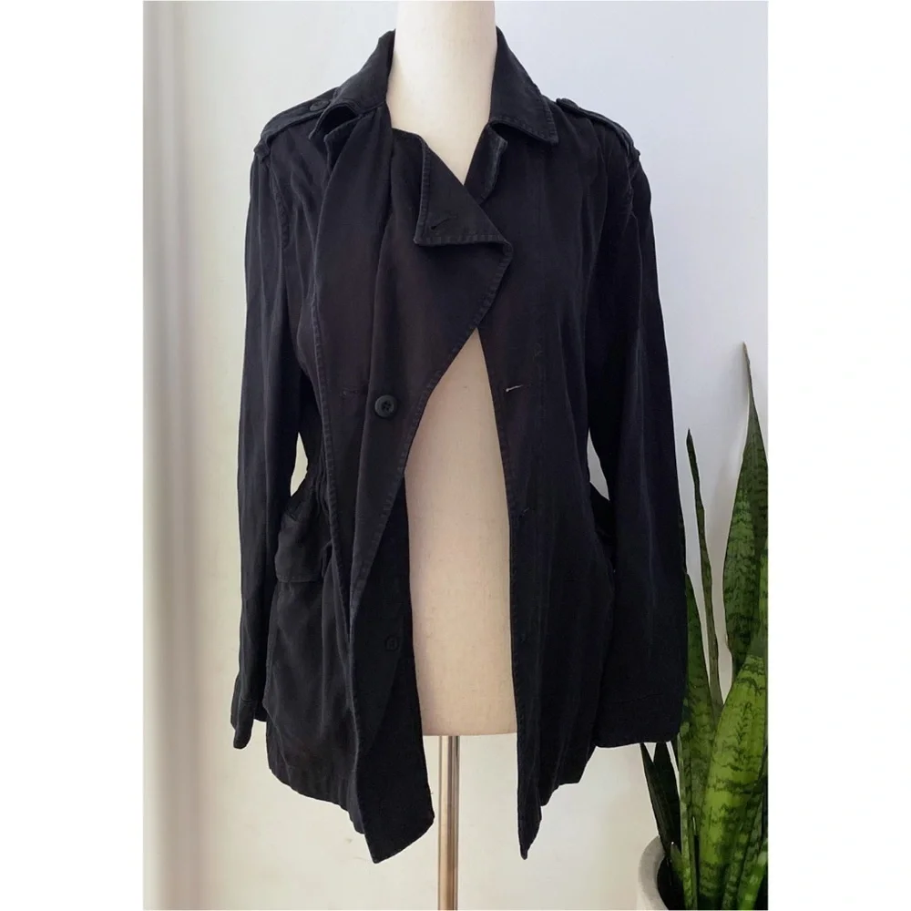 All Saints Kaiya Ink Blue Utility Jacket 4​​​​​ - Picture 6 of 10